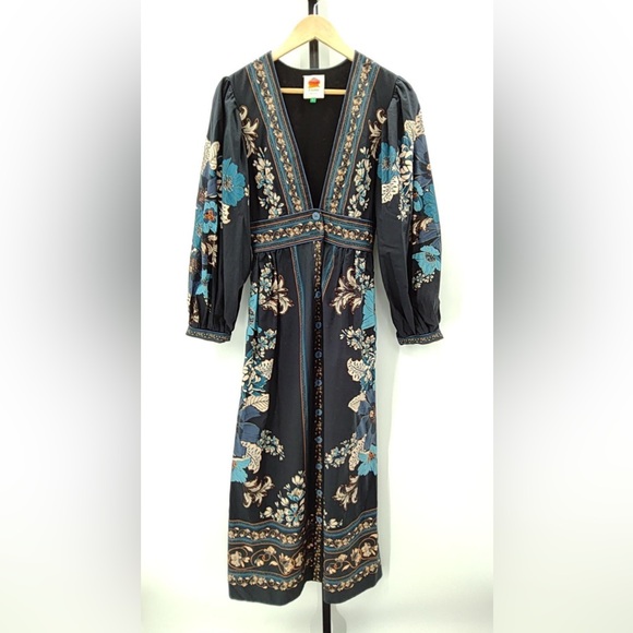 Farm Rio Blossom Tapestry Cotton Midi Dress - Picture 5 of 6